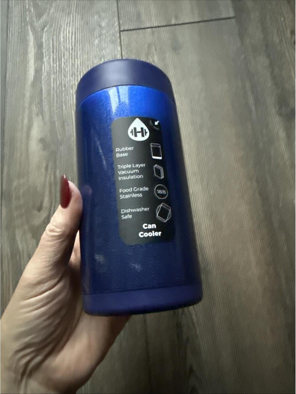 HydroJug Slim Can Cooler  in Glam Blue NIB